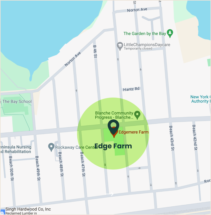 Google Map showing farm stand locations